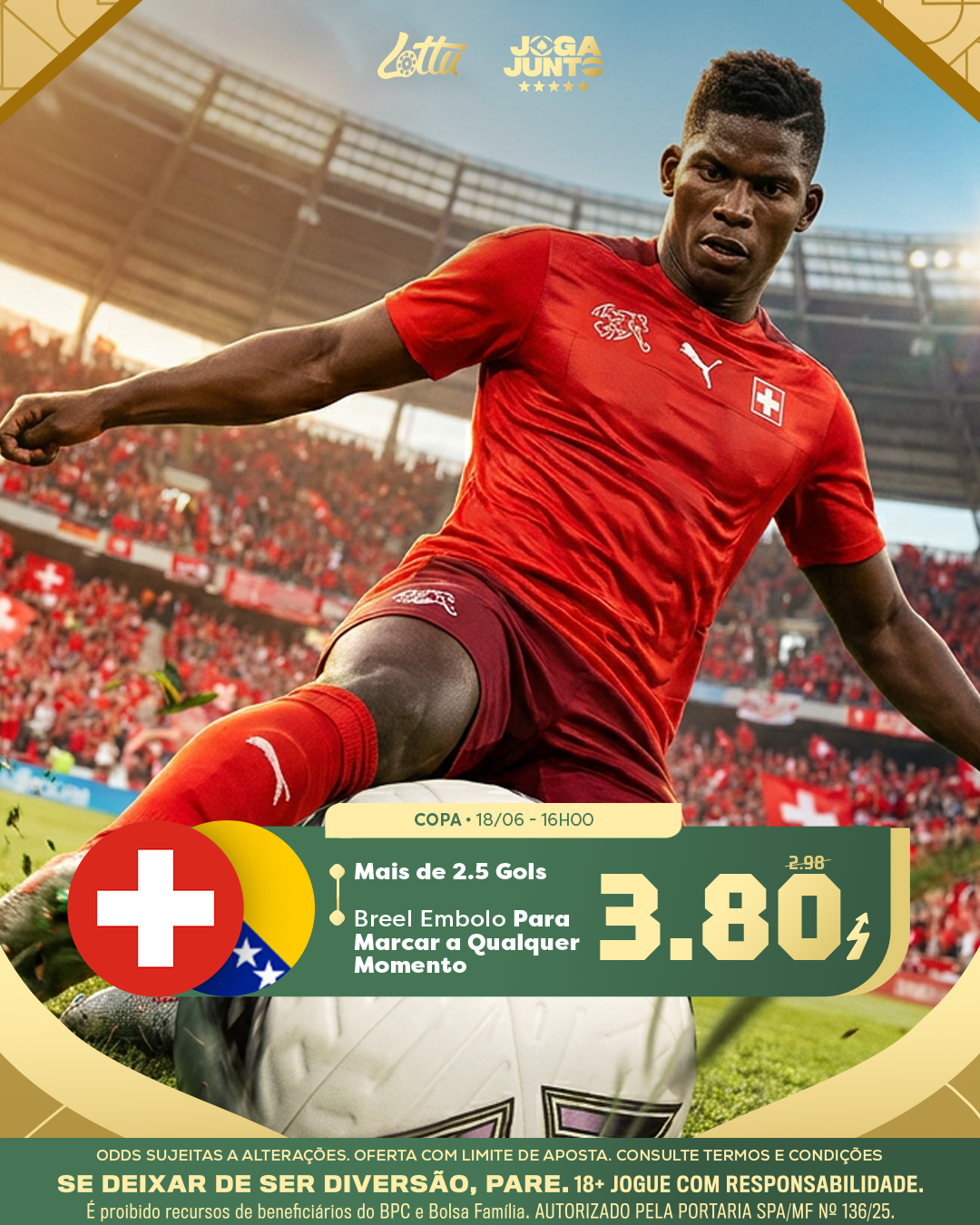 Sportbook - Suíça x Bósnia